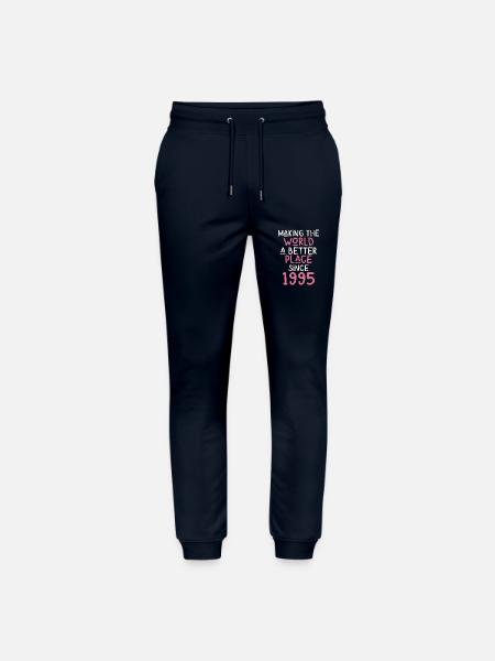 Gør verden til et bedre sted siden 1995 - Stanley/Stella Mover økologiske unisex joggingbukser - marineblå