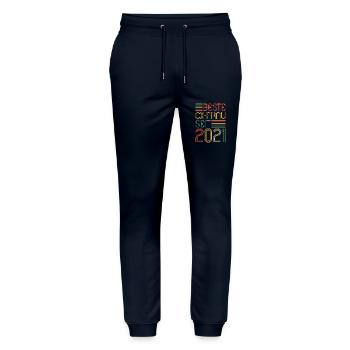 Weltbeste Ex-Frau seit 2021 Scheidungs - Stanley/Stella Unisex Bio Jogginghose Mover  - Navy - Vorne - Marisol (170cm) & Nik (191cm)