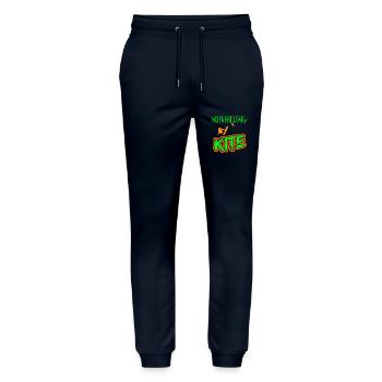 Schwerelosigkeit Kitesurfen Kiten für Kiter - Stanley/Stella Unisex Bio Jogginghose Mover  - Navy - Vorne - Marisol (170cm) & Nik (191cm)