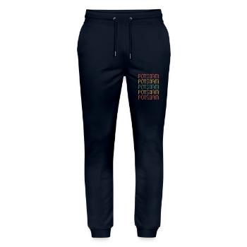 Potsdamerin Potsdamer Potsdam - Stanley/Stella Unisex Bio Jogginghose Mover  - Navy - Vorne - Marisol (170cm) & Nik (191cm)