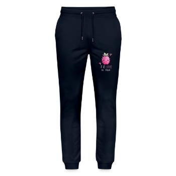 Fruit du dragon Kawaii - Pantalon de jogging bio MOVER Stanley/Stella unisexe - marine - Devant - Marisol (170cm) & Nik (191cm)