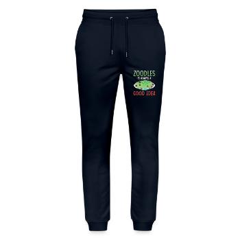 Zoodles Pâtes aux courgettes Dicton - Pantalon de jogging bio MOVER Stanley/Stella unisexe - marine - Devant - Marisol (170cm) & Nik (191cm)