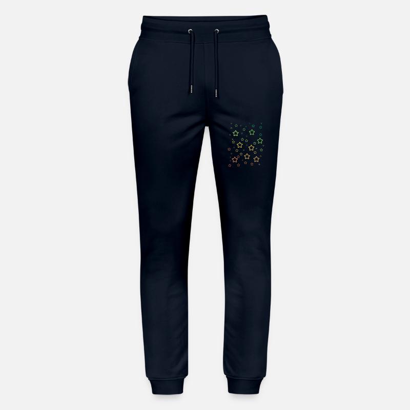 Regenbogen-Sterne - Stanley/Stella Unisex Bio Jogginghose Mover  - Navy
