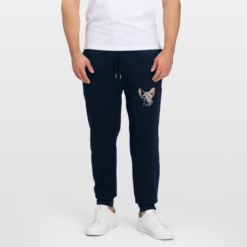 Devon Rex Kitten Devon Rex Cat Stanley/Stella Mover Unisex Organic Jogging Trousers