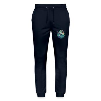 Hummingbird Kolibris Kolibri - Stanley/Stella Unisex Bio Jogginghose Mover  - Navy - Vorne - Marisol (170cm) & Nik (191cm)