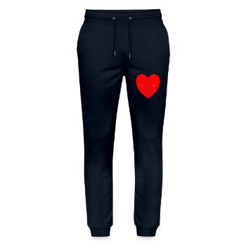 Meowy Christmas – Funny Cat Christmas Design - Stanley/Stella Mover Unisex Organic Jogging Trousers - navy - Front - Marisol (170cm) & Nik (191cm)