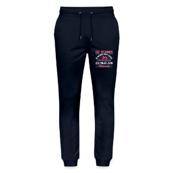 Turnen Mädchen Gymnastik Turnanzug Turnerin - Stanley/Stella Unisex Bio Jogginghose Mover  - Navy - Vorne - Marisol (170cm) & Nik (191cm)