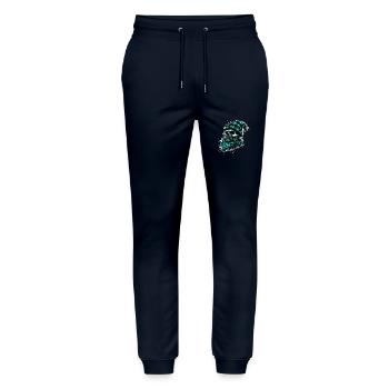 Crâne de bûcheron - Pantalon de jogging bio MOVER Stanley/Stella unisexe - marine - Devant - Marisol (170cm) & Nik (191cm)