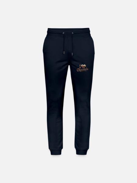 Chocolate Passion I Love Chocolate - Stanley/Stella Mover Unisex Organic Jogging Trousers - navy