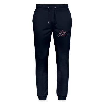 Futura Novia Girlfriend Engagement Wedding Gift - Stanley/Stella Mover Unisex Organic Jogging Trousers - navy - Front - Marisol (170cm) & Nik (191cm)