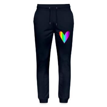 MAMAN. FÊTE DES MÈRES. BONNE FÊTE MAMAN. JE T'AIME - Pantalon de jogging bio MOVER Stanley/Stella unisexe - marine - Devant - Marisol (170cm) & Nik (191cm)