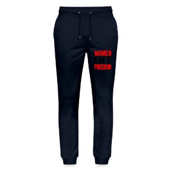 Women life freedom iran - Stanley/Stella Mover Unisex Organic Jogging Trousers - navy - Front - Marisol (170cm) & Nik (191cm)
