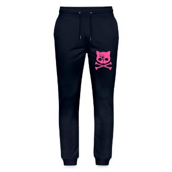 Mieze Pink - Katze Punk - Stanley/Stella Unisex Bio Jogginghose Mover  - Navy - Vorne - Marisol (170cm) & Nik (191cm)