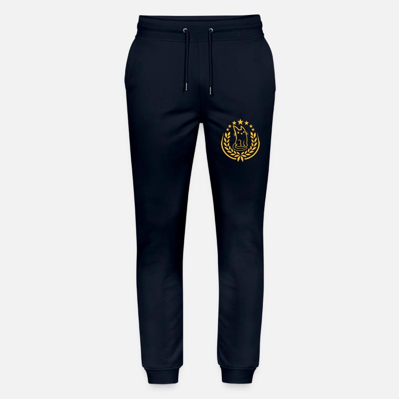 Edel Lorbeerkranz Katze Logo - Stanley/Stella Unisex Bio Jogginghose Mover - Navy