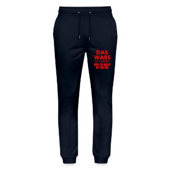 Das wars sie heiratet - Stanley/Stella Unisex Bio Jogginghose Mover  - Navy - Vorne - Marisol (170cm) & Nik (191cm)