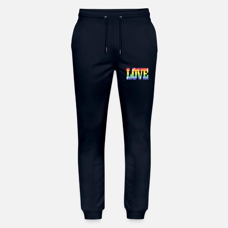 Pride Love Drapeau arc-en-ciel - Pantalon de jogging bio MOVER Stanley/Stella unisexe - marine