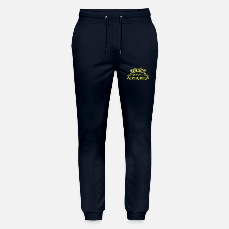 Exercise Extra Fries Zitat - Stanley/Stella Unisex Bio Jogginghose Mover  - Navy