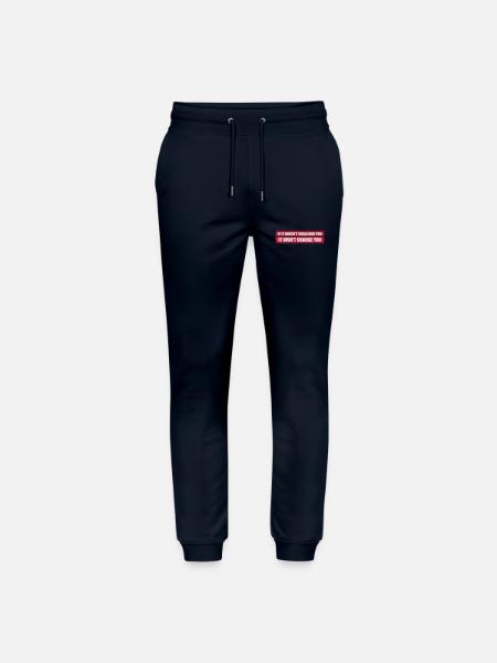 Workout Fitness Motivation Quote - Stanley/Stella Mover Unisex Organic Jogging Trousers - navy