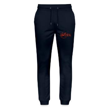 Opa Fahrrad Rentner Rente - Stanley/Stella Unisex Bio Jogginghose Mover  - Navy - Vorne - Marisol (170cm) & Nik (191cm)