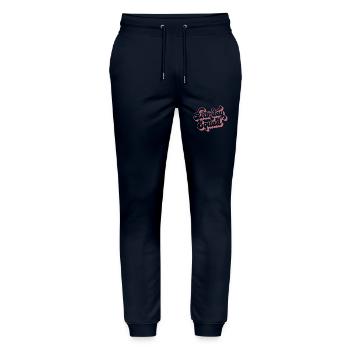 Birthday Squad Matching Group Birthday Party Gift - Stanley/Stella Mover Unisex Organic Jogging Trousers - navy - Front - Marisol (170cm) & Nik (191cm)