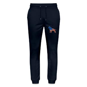 Pitbull USA - Stanley/Stella Unisex Bio Jogginghose Mover  - Navy - Vorne - Marisol (170cm) & Nik (191cm)