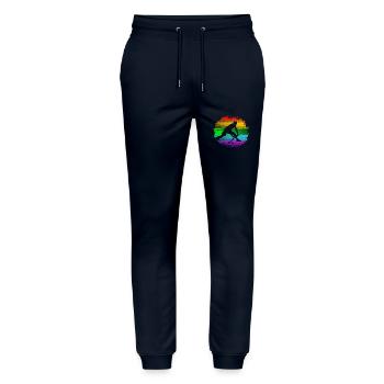 Hockey - Stanley/Stella Mover Unisex Organic Jogging Trousers - navy - Front - Marisol (170cm) & Nik (191cm)