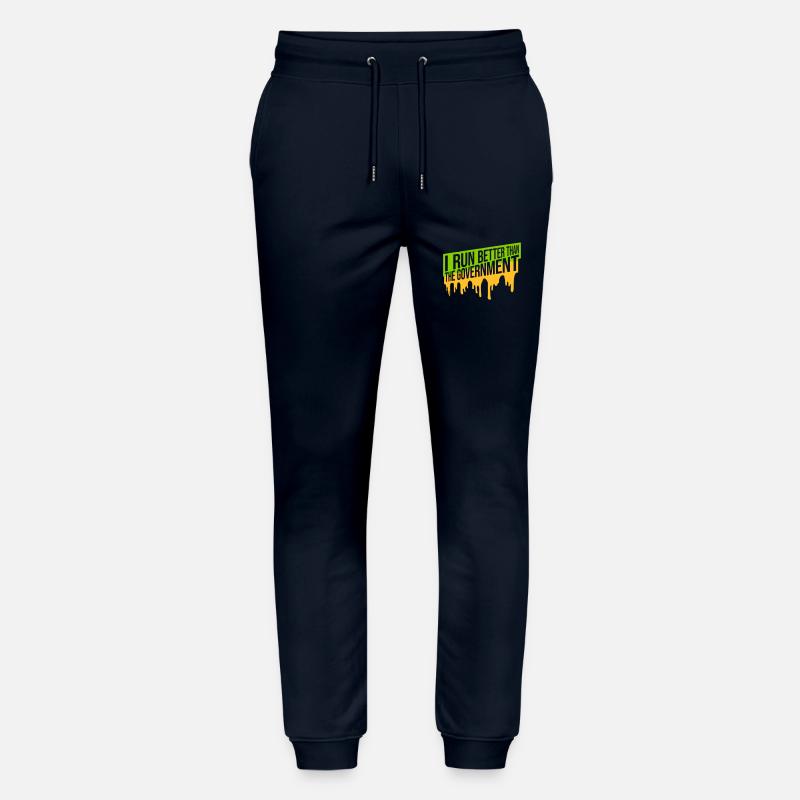 run better than government - Stanley/Stella Unisex Bio Jogginghose Mover  - Navy