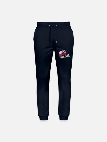 I closed my book - Stanley/Stella Mover Unisex Organic Jogging Trousers - navy
