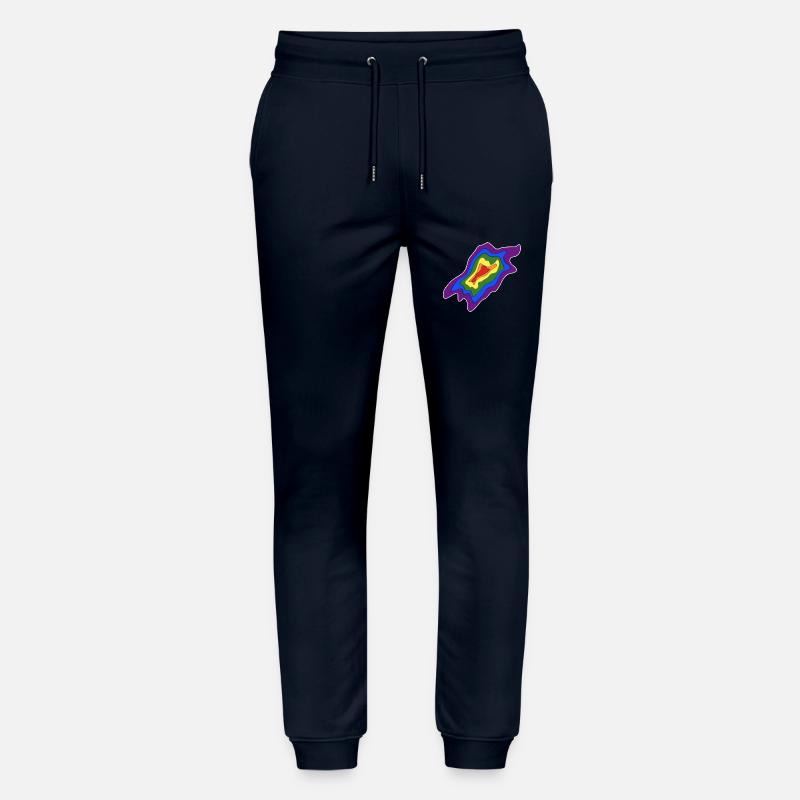 Drapeau arc-en-ciel de style Papercut - Pantalon de jogging bio MOVER Stanley/Stella unisexe - marine