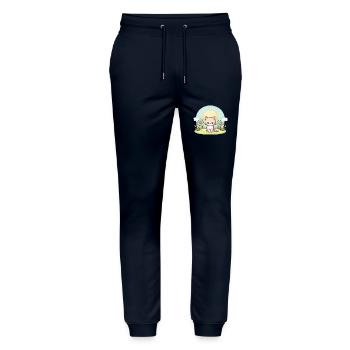 cute cat - Stanley/Stella Mover Unisex Organic Jogging Trousers - navy - Front - Marisol (170cm) & Nik (191cm)