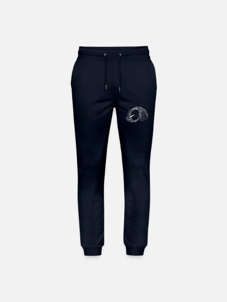 Geometric circle lines - Stanley/Stella Mover Unisex Organic Jogging Trousers - navy
