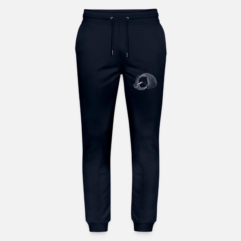 Geometric circle lines - Stanley/Stella Mover Unisex Organic Jogging Trousers - navy