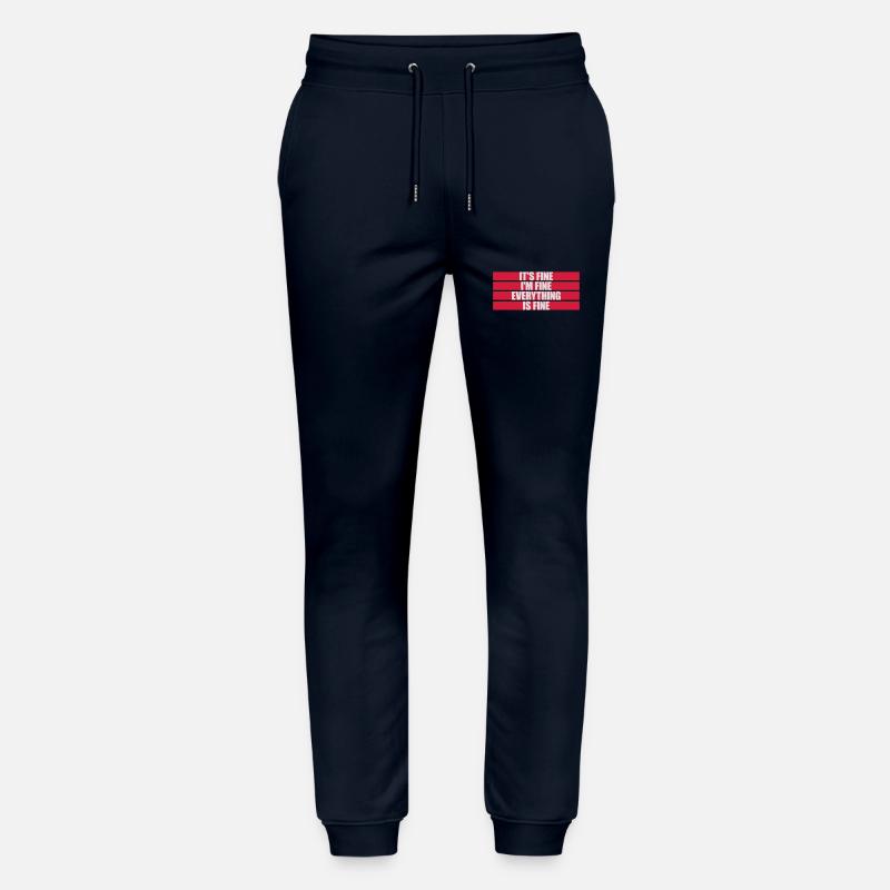 everything is fine Zitat - Stanley/Stella Unisex Bio Jogginghose Mover  - Navy