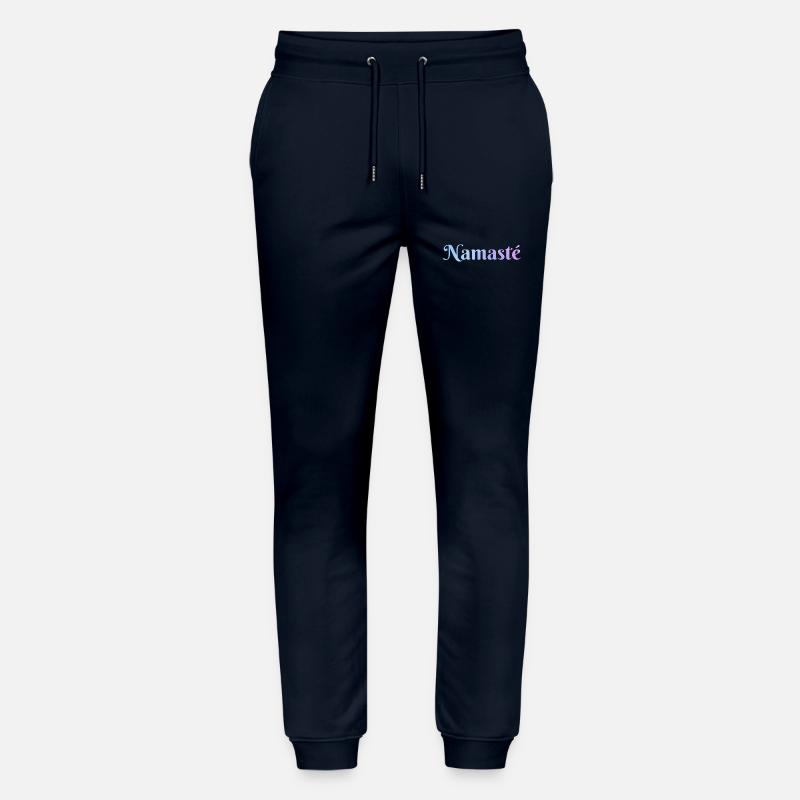Namaste lettering with magic gradient - Stanley/Stella Mover Unisex Organic Jogging Trousers - navy