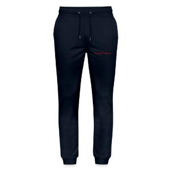 JAHRESTAG. ALLES GUTE ZUM GEBURTSTAG!. ALLES GUTE ZUM GEBURTSTAG!. - Stanley/Stella Unisex Bio Jogginghose Mover  - Navy - Vorne - Marisol (170cm) & Nik (191cm)