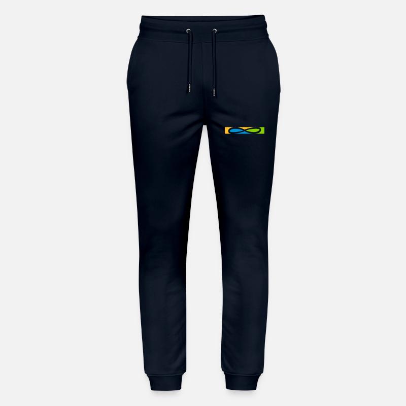 Streifen Unendlich Symbol - Stanley/Stella Unisex Bio Jogginghose Mover  - Navy