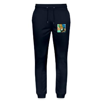 Fantastische Person mit Maske beim venezianischen Karneval - Stanley/Stella Unisex Bio Jogginghose Mover  - Navy - Vorne - Marisol (170cm) & Nik (191cm)