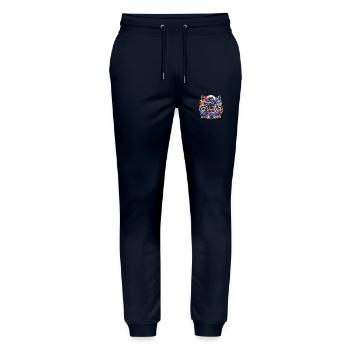 Motorrad Motocross biker bike - Stanley/Stella Unisex Bio Jogginghose Mover  - Navy - Vorne - Marisol (170cm) & Nik (191cm)