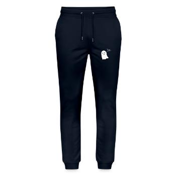 Gespenst boo - Stanley/Stella Unisex Bio Jogginghose Mover  - Navy - Vorne - Marisol (170cm) & Nik (191cm)