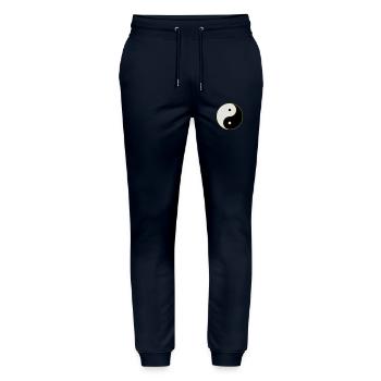 Yin Yang - Stanley/Stella Unisex Bio Jogginghose Mover  - Navy - Vorne - Marisol (170cm) & Nik (191cm)