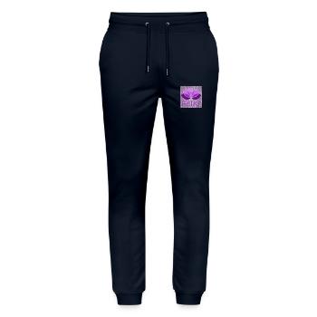 posters reiki with lotus purple - Stanley/Stella Mover Unisex Organic Jogging Trousers - navy - Front - Marisol (170cm) & Nik (191cm)