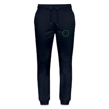 Circle ring shape icon green - Stanley/Stella Mover Unisex Organic Jogging Trousers - navy - Front - Marisol (170cm) & Nik (191cm)