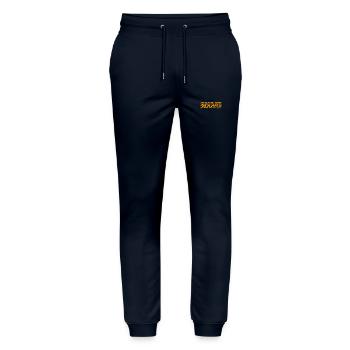 über das Vergessen - Stanley/Stella Unisex Bio Jogginghose Mover  - Navy - Vorne - Marisol (170cm) & Nik (191cm)