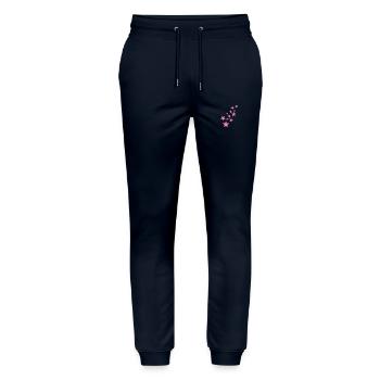 Stern Sternchen Muster Symbol Rosa - Stanley/Stella Unisex Bio Jogginghose Mover  - Navy - Vorne - Marisol (170cm) & Nik (191cm)