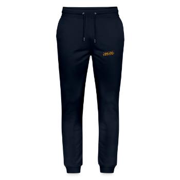 lerne leiden ohne zu klagen - Stanley/Stella Unisex Bio Jogginghose Mover  - Navy - Vorne - Marisol (170cm) & Nik (191cm)