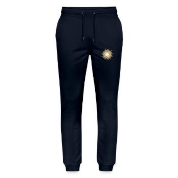 Esoterik 3d Galaxy Stern Sonne - Stanley/Stella Unisex Bio Jogginghose Mover  - Navy - Vorne - Marisol (170cm) & Nik (191cm)