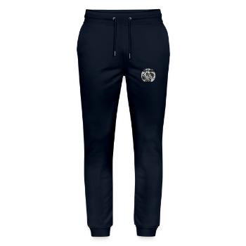 Dalmatiner - Stanley/Stella Unisex Bio Jogginghose Mover  - Navy - Vorne - Marisol (170cm) & Nik (191cm)