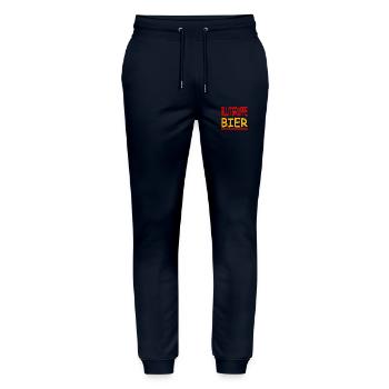 Bier - Stanley/Stella Unisex Bio Jogginghose Mover  - Navy - Vorne - Marisol (170cm) & Nik (191cm)