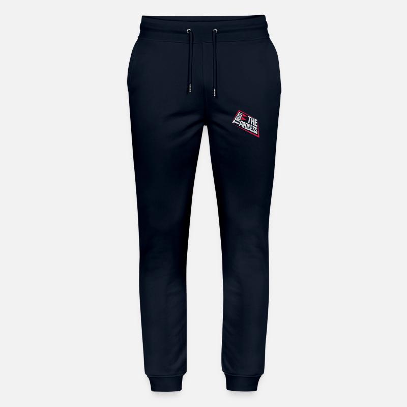 trust the process Quote - Stanley/Stella Mover Unisex Organic Jogging Trousers - navy