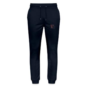 T-shirt abstrait - Pantalon de jogging bio MOVER Stanley/Stella unisexe - marine - Devant - Marisol (170cm) & Nik (191cm)